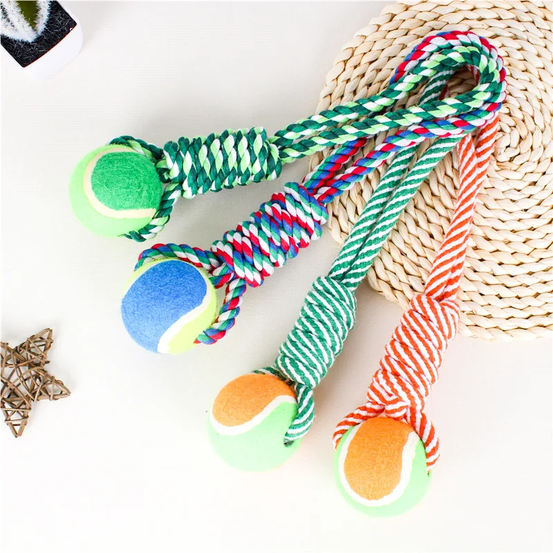 

Durable Braided Cotton Rope Ball Toy for Cats and Dogs Interactive Cleaning Pet Supplies for Cats and Dogs
