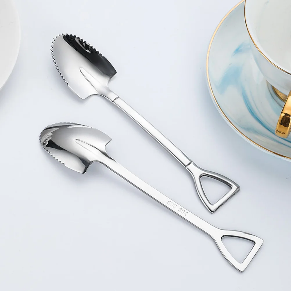 

3 Pcs Stainless Steel Mud Scraping Spoons Serrated Edges Scoops Fruit Digging Kitchen Knife Watermelon Peach Tools Grapefruit