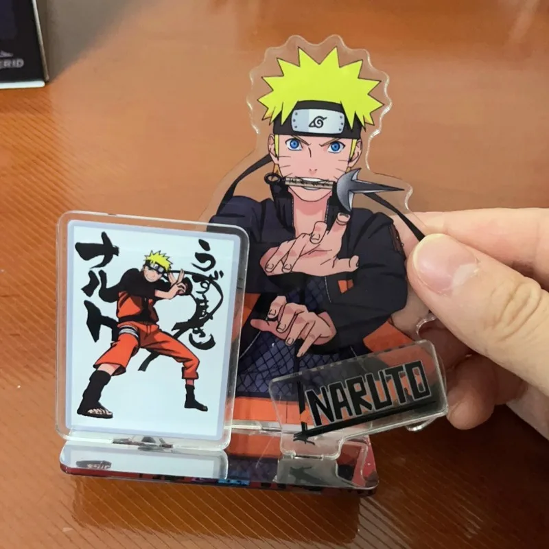 ناروتو الاكريليك زخرفة أنيمي عمل الشكل كاكاشي ساسوكي ميناتو سيارة سطح المكتب الديكور نموذج ألعاب أطفال جميلة هدية عيد ميلاد