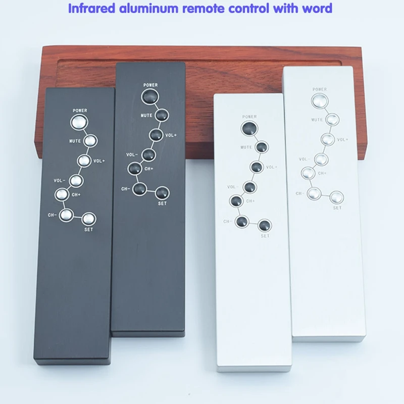 

All-Aluminum Infrared Signal 7-Key Remote Control For Hifi Audio CD Preamplifier TV Set-Top Box