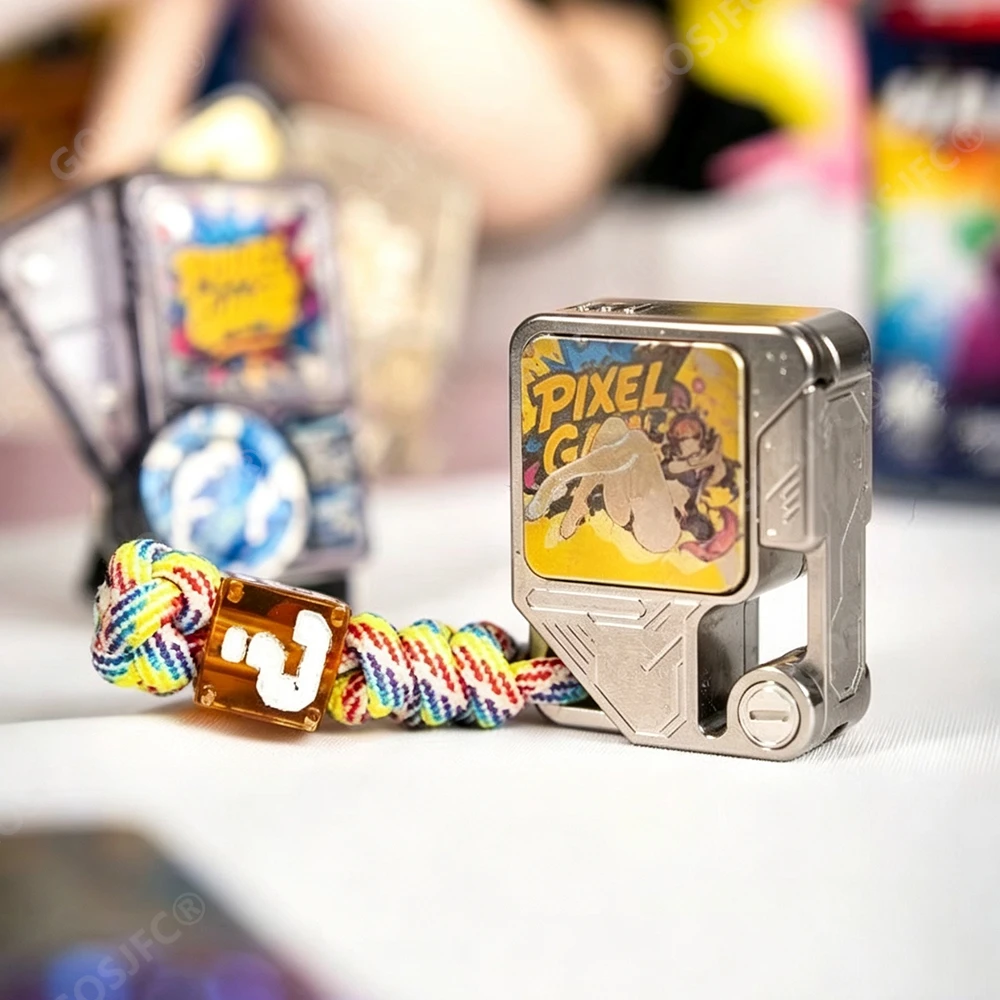 PGEDC Sugar Core Clicking Fidget Toy Titanium Sugar Box Portable Mechanical Fidget Toys For Adults Stress Relief Toy