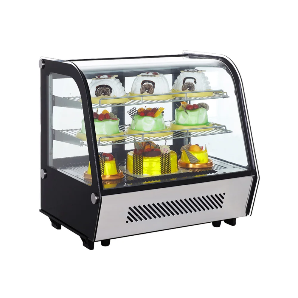 New Design Round Bakery Cake Display Showcase Table Top Chiller Counter Top Chiller