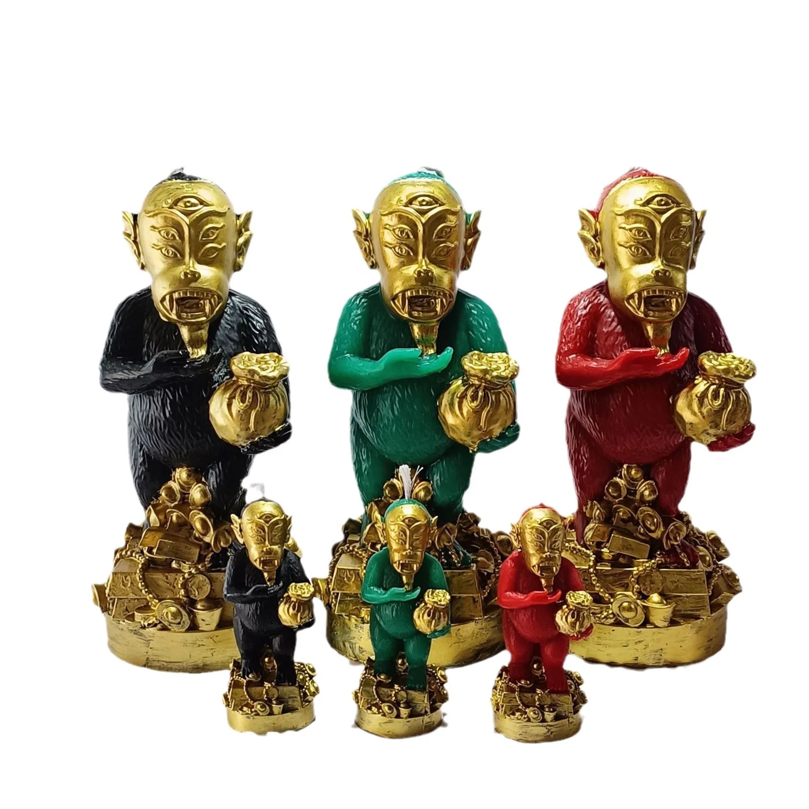 

Crafts Large Super 19 Inch Five Eyes Four Ears Handmade Candle Waving Muse Four Sided God Candle