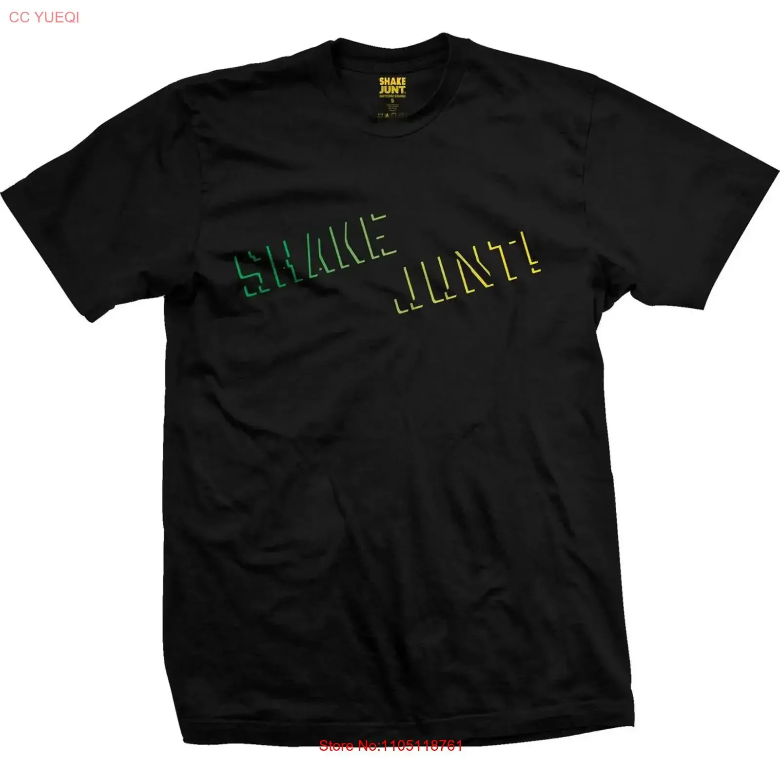 Shake Junt Skateboard T Shirt Kader Sylla Pro Black vintage Washed Stretched Comfortable Slightly Versatile Soft Unisex