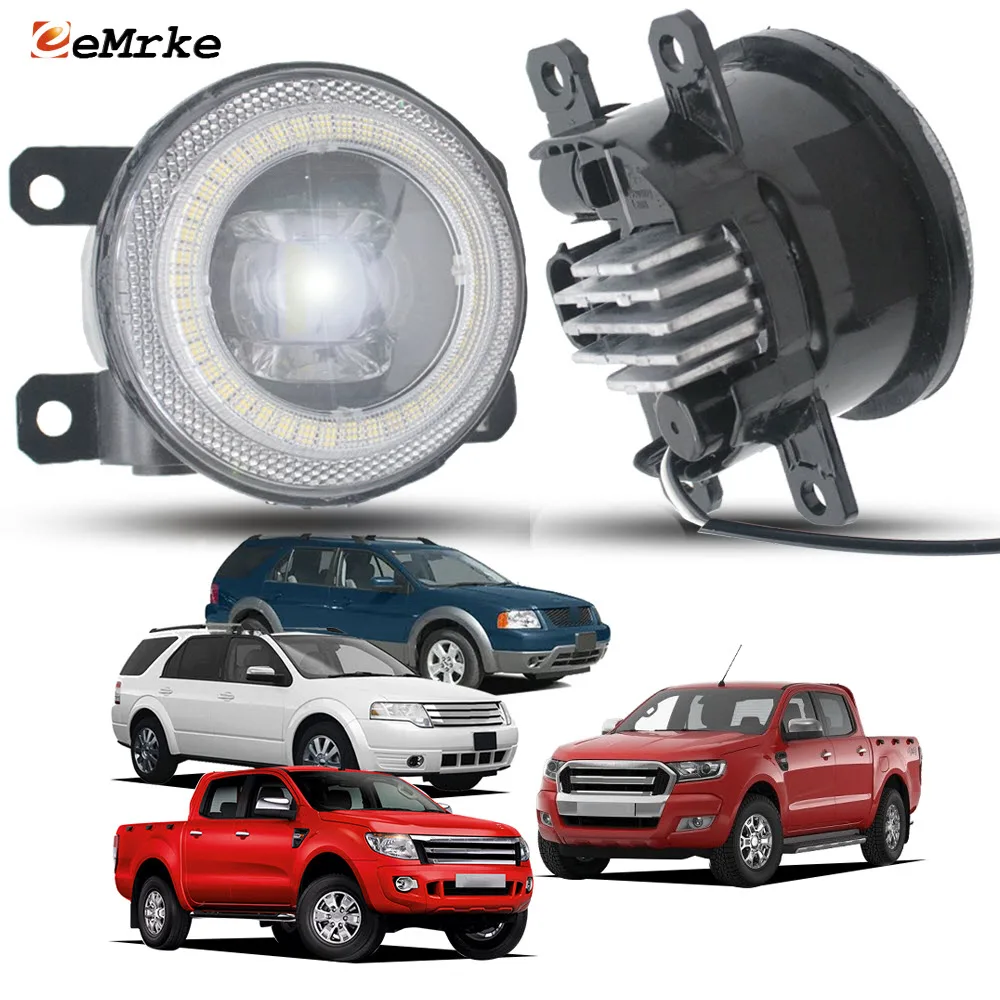 

For Ford Freestyle Taurus X Ranger T6 III P375 2012-2018 Upgrade LED Fog Lights Angel Eye Aperture Fog Driving Lamp Accessories
