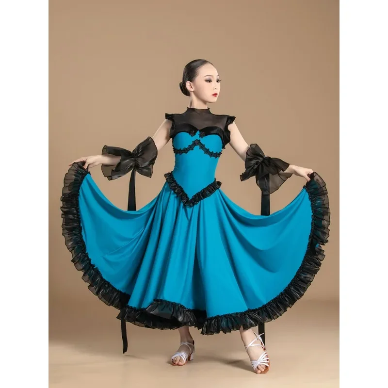 New Modern Dance Dress Children's Practice Clothes Latin Standard Dance Professional Competition Dress Grand Performance Costume