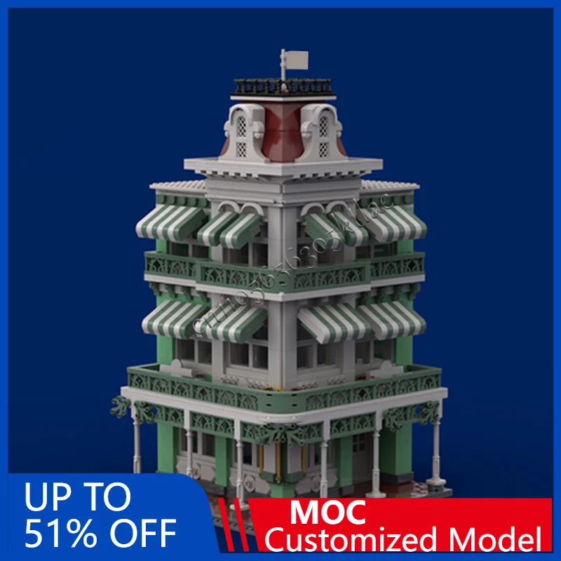 

2372 PCS City Street Scene Kingdom Uptown Jewelers MOC Customize Modular Building Block Creative Design DIY Birthday Toy Gift