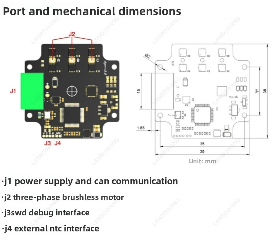 Open‑Source Brushless Motor Driver Board Integrated BLDC Servo Controller Drive Module for Robot Automation DIY Project