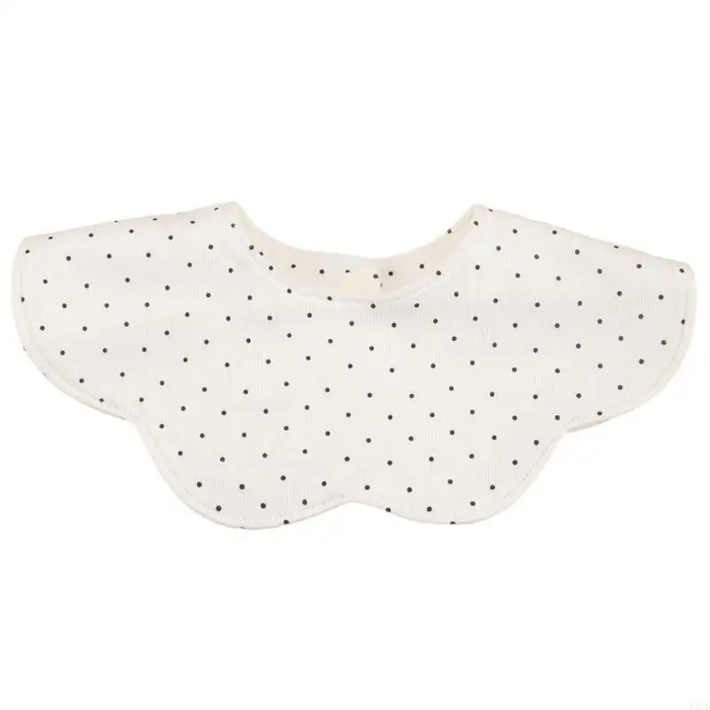 

Y4UD Drooling Apron 360 Degree Rotating Burp Cloths Cotton Feeding Bibs for Infant