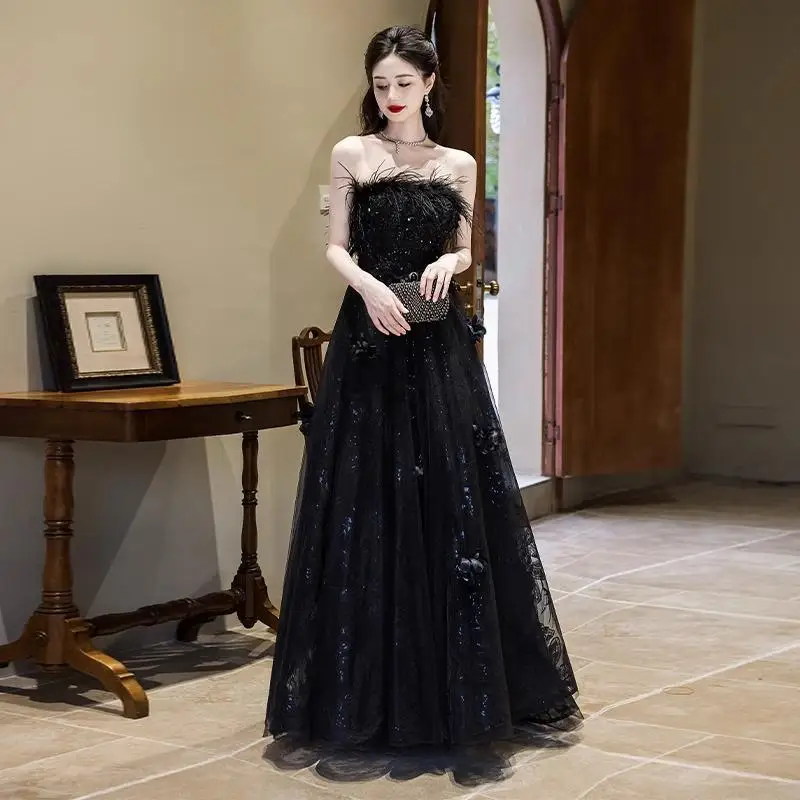 Вечерние ужин Формальные мероприятия Верхнее вечернее платье Легкое роскошное платье меньшинств Высококачественное ежегодное собрание Художественный экзамен Церемония для взрослых Чувство