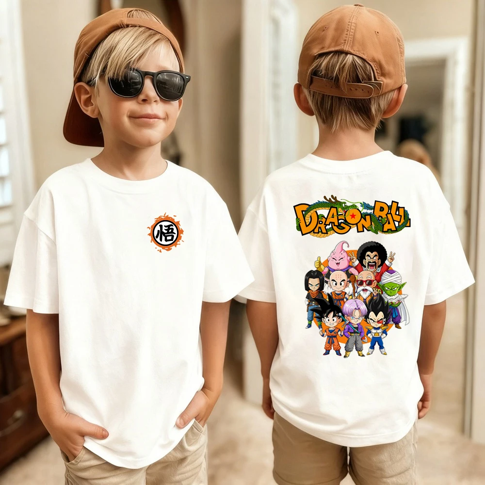 

Dragon Ball Japanese Anime Printed Men's T-Shirt Goku Boy Children's Harajuku Short Sleeve Kids Summer Girls T-shirt Clothing