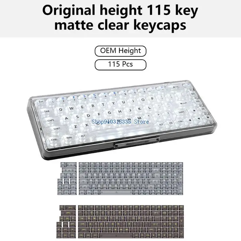  Improve Keyboard Aesthetics 115Key Clear Keycaps for Mechanical Keyboards