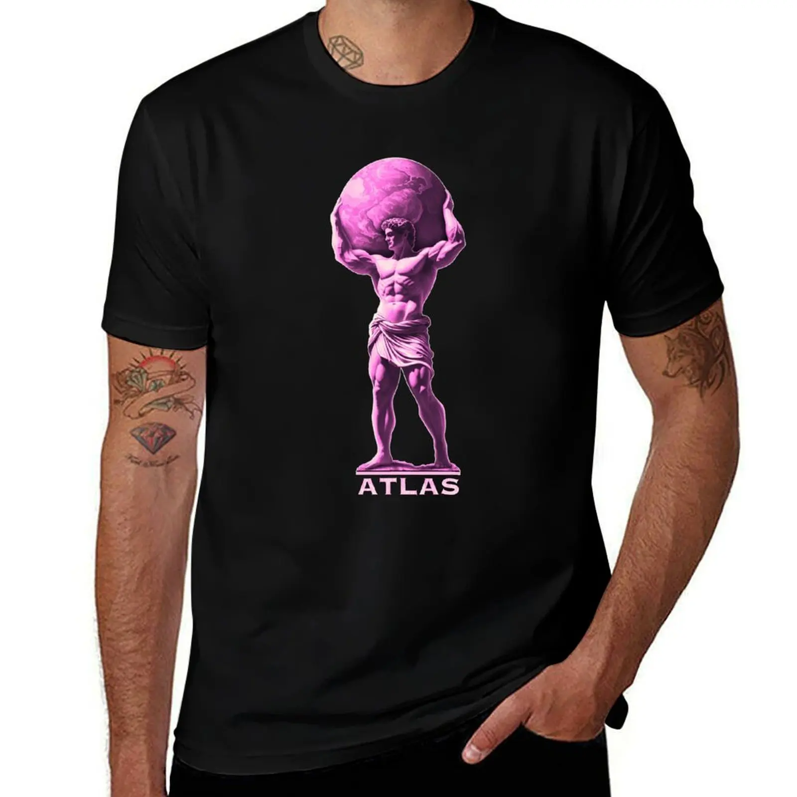 

Atlas holds the world Greek mythology T-Shirt tops Clothing plain T-shirts man mens tall t shirts