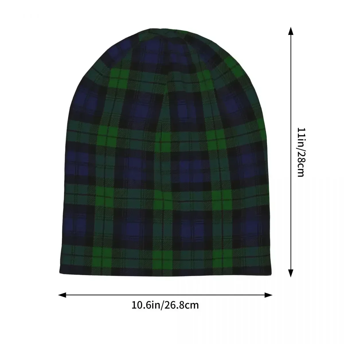 Black Watch Tartan Plaid Skullies Beanies Hats Warm Autumn Winter Outdoor Cap Knitted Bonnet Caps for Men Women Adult