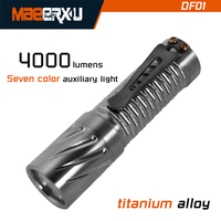 Maeerxu DF01 Titanium Alloy High Power LED Flashlight IPX7 18650 Battery 4000LM EDC Torch Led Flashlights For Camping Fishing