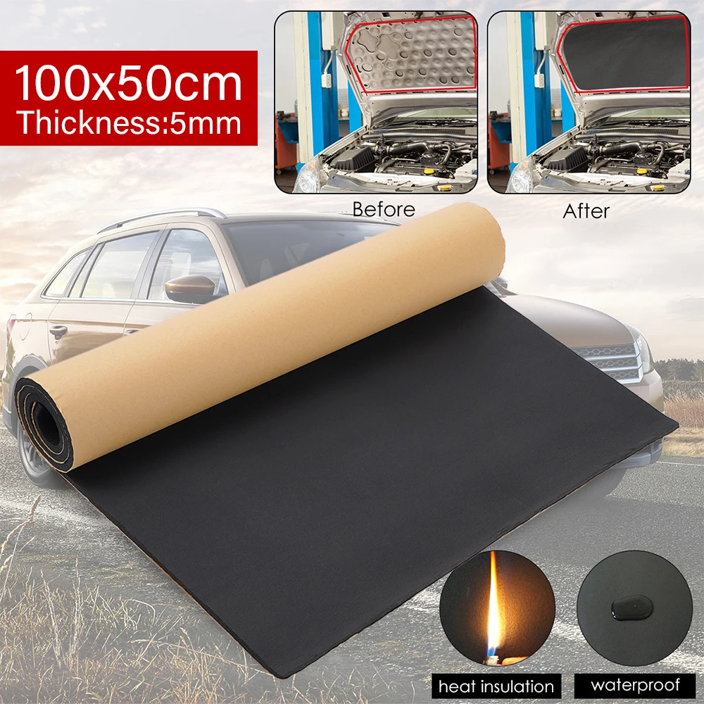 

Car Proofing Deadener Engine Noise Sound insulation Acoustic Foam Cotton Sound Absorbing Panel Sound flame retardant Pads 5MM