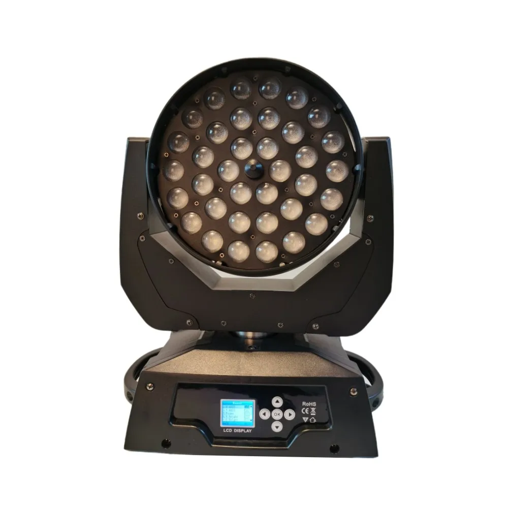 

4/lot DMX512 event light wash led stage light 36x15w rgbwa uv 6 in 1 zoom moving head light for dj disco party