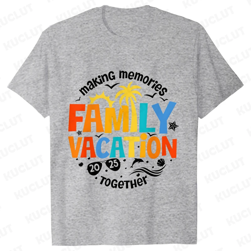 مضحك عطلة الأسرة 2025 تي شيرت ذكريات كروز بلايز مضحك عطلة قميص للعائلة موضة قمصان الصيف