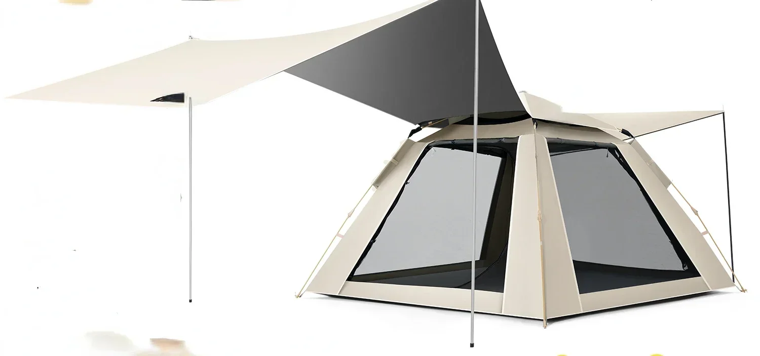 

Tent outdoor camping full set of equipment folding portable camping overnight rain proof thickened automatic canopy Hot sales