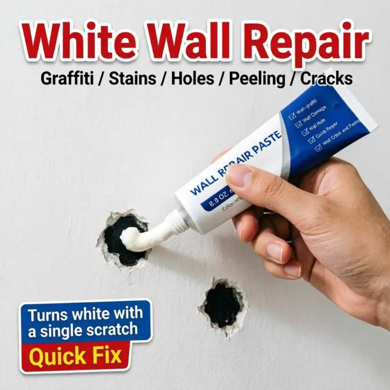 250g Wall Repair Paste Drywall Filler White Mending Cream For Wall Crack Graffiti Peeling Paint Home Renovation Maintenance
