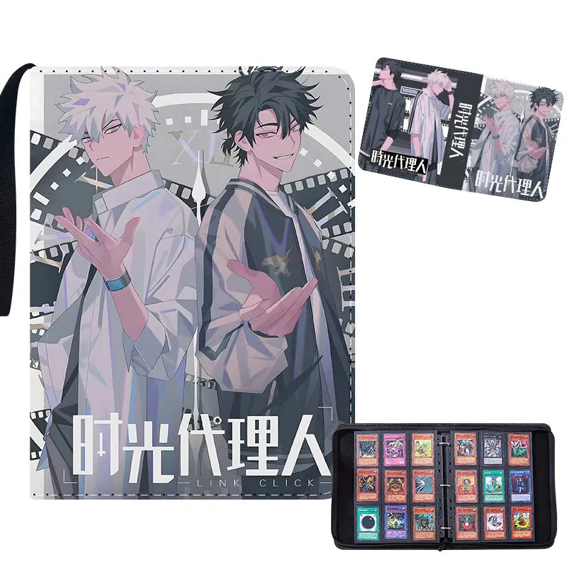 400/900pcs Link Click Card Album Book Folder 4/9 Card Slots Collections Zipper Double Pocket Zipper Card Binder Holder