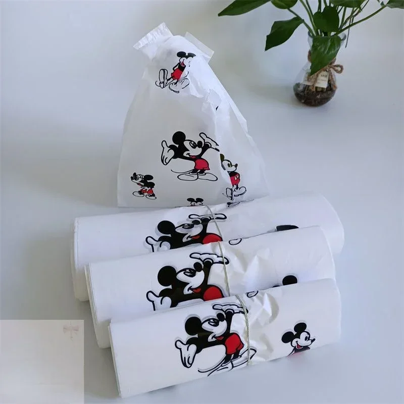 Cute Disney Mickey New Cartoon Pattern Household Multifunctional Portable Takeaway Vest Style Plastic Garbage Bag Daily Supplies