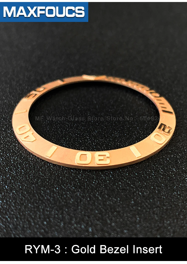 Slopping ceramic bezel insert 38*30.6mm Convex word For Yacht-Master watch parts