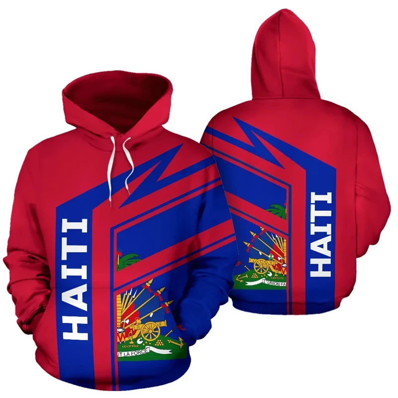 

Haiti Flag Map 3D Printed Hoodie For Men Clothes Fashion Haitian National Emblem Sweatshirts Casual Male Hoodies Women Pullovers