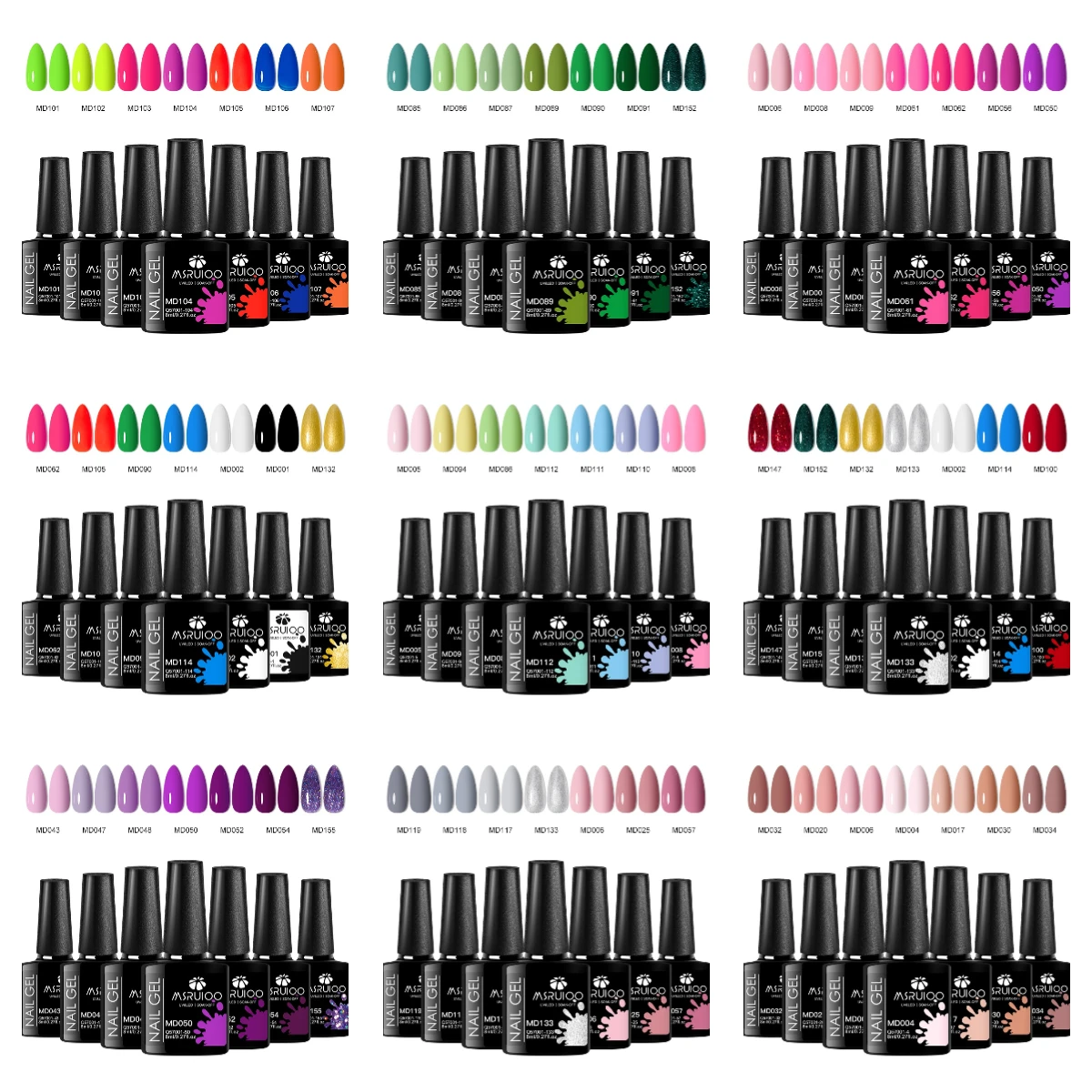 7-częściowy zestaw żelowych lakierów do paznokci DIY Nail Art Design All For Decoration Soak Off UV Gel Long Lasting Manicure Painting Gel Vernis Kits