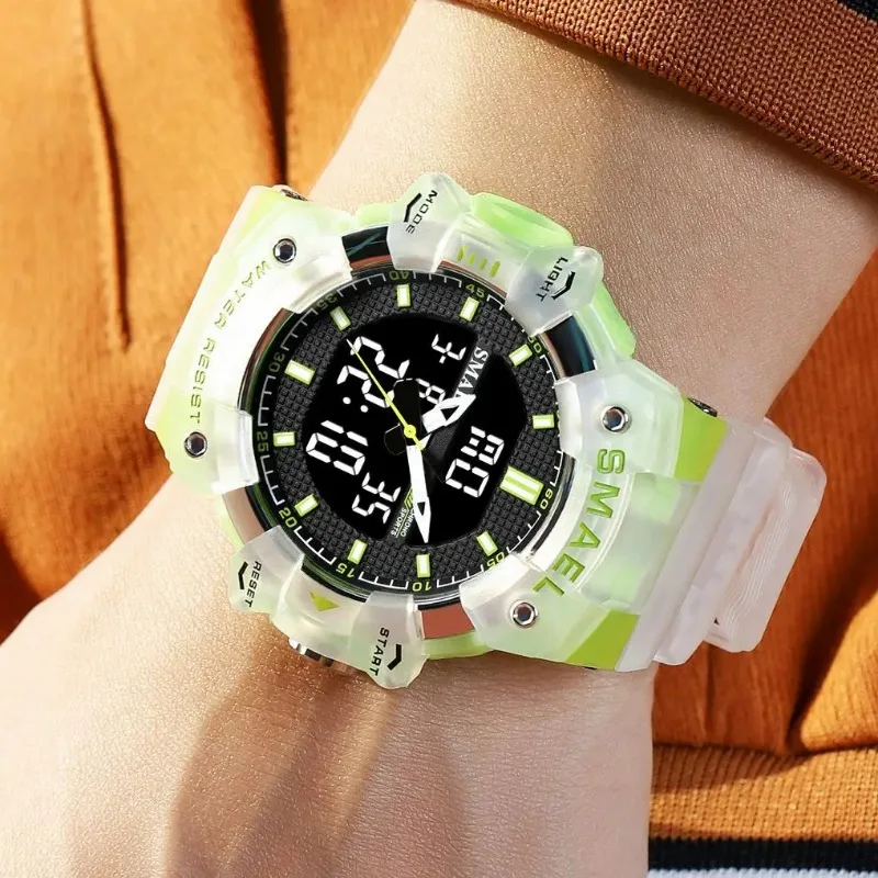 Relojes de pulsera digitales para niños, esfera grande, multifuncional, impermeable, deportes al aire libre, reloj electrónico para estudiantes, relojes masculinos