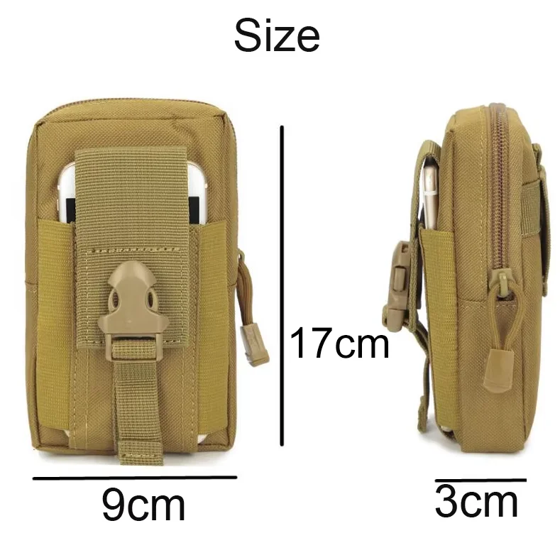 アウトドア マルチポケット スポーツ ウエストパック 調節可能なベルトストラップ付き 6.5インチ 電話ホルダー&コインポーチバッグ サイクリング/キャンプ/ハイキング用