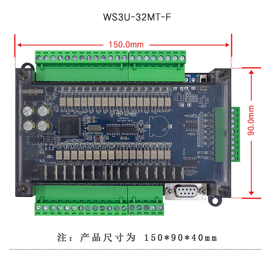 FX3U-32MT 32MR PLC Industrial Control Board FX3U 32MT RTU