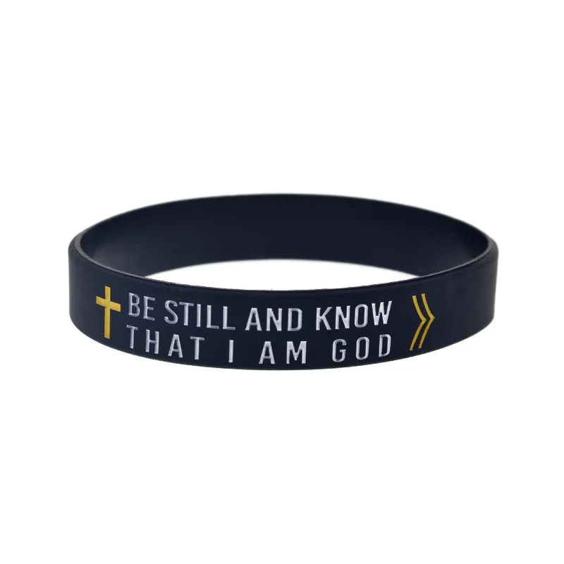 50 Stück christliches Andachtsgeschenk, Silikon-Gummi-Armband, Mark 9:23, Matthäus 6:33, EPHESIANS 6:10, PSALM 46:10 – Detail 6