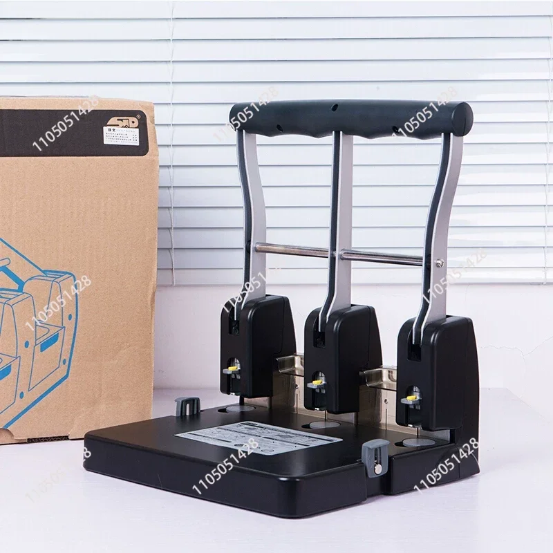 Heavy-duty labor-saving three-hole punching machine P1000-3 hole puncher 100 pages Manual thickened 3-hole punching machine