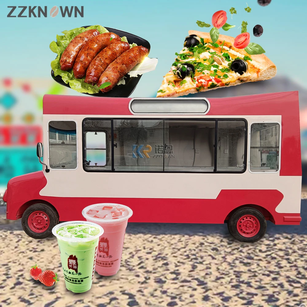 Novo design quiosque de comida carro móvel van de café grande padaria ônibus cachorro-quente carrinho de sorvete caminhão de comida vintage