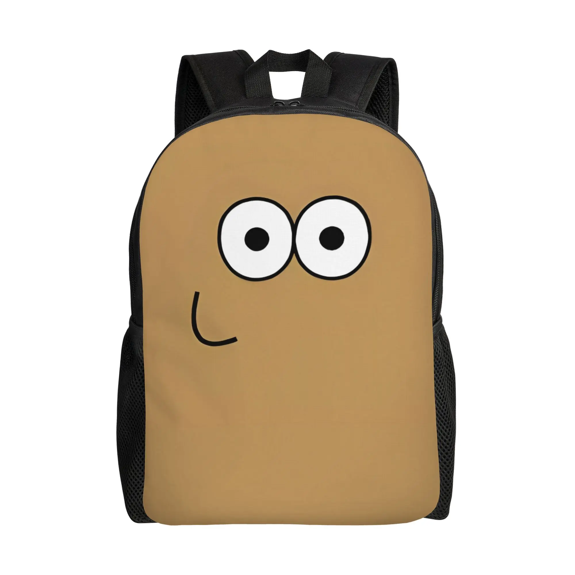 

My Pet Alien Pou Classical Backpack Gift Student Work Cute Cartoon Daypack for Men Women Laptop Canvas Bags