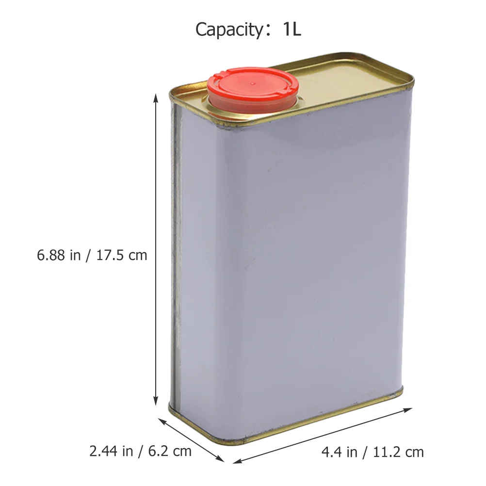 

Empty 1L Tinplate Square Metal Paint Bucket Container Empty Paint Bucket Pail Plastic Lid Storage Metal Can