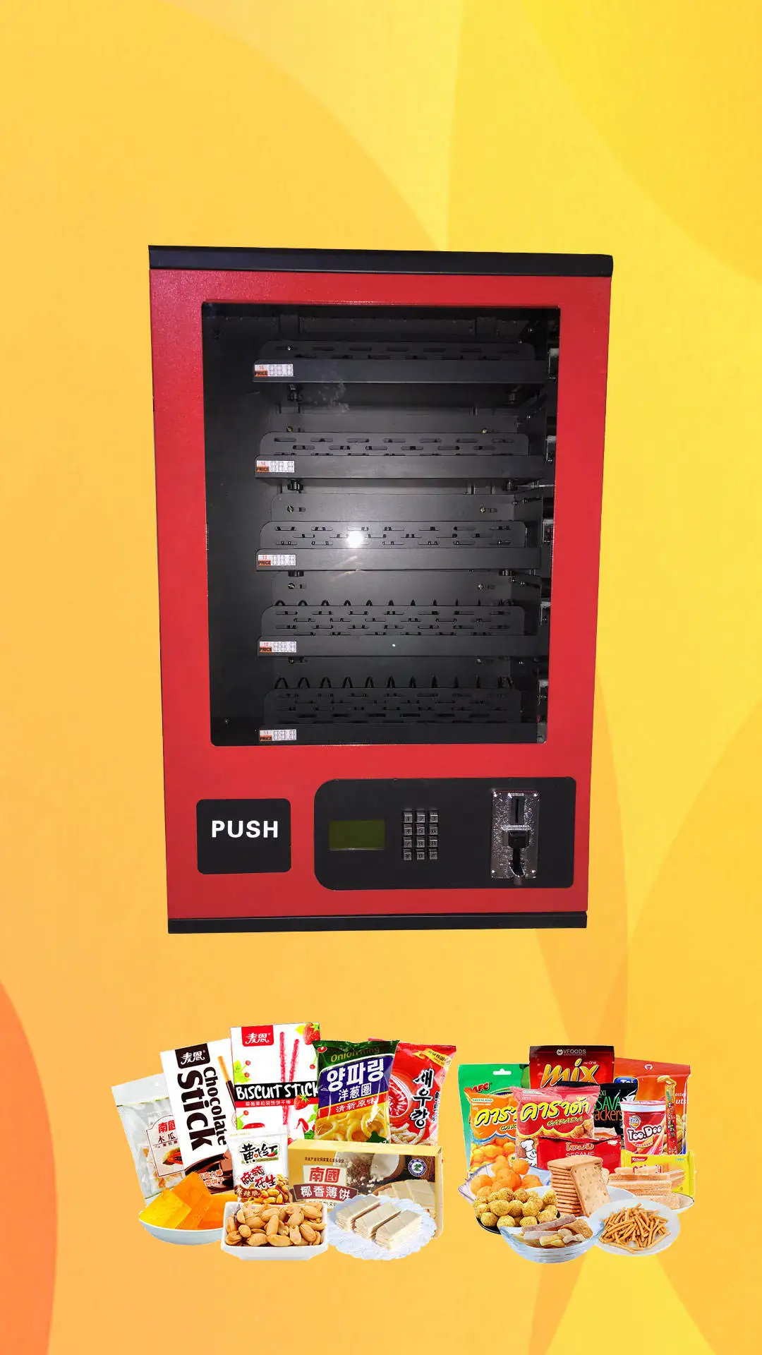 

Popular Snack Vending Machine 11 Channel Coin Operated Vending Machine for Sale