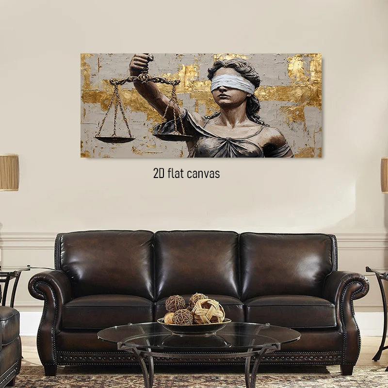 1pc Goddess of Justice Themis Frameless Canvas Painting Modern Minimalist Living Room Decoration Painting Legal Theme Office Han