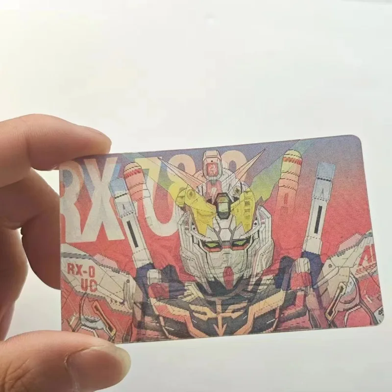 Bandai Warrior RX-78 Gundam Card Anime Action Figure Cartoon Grating Bookmark Bagpack Decoration Cute Toy Anime Merchandise Gift