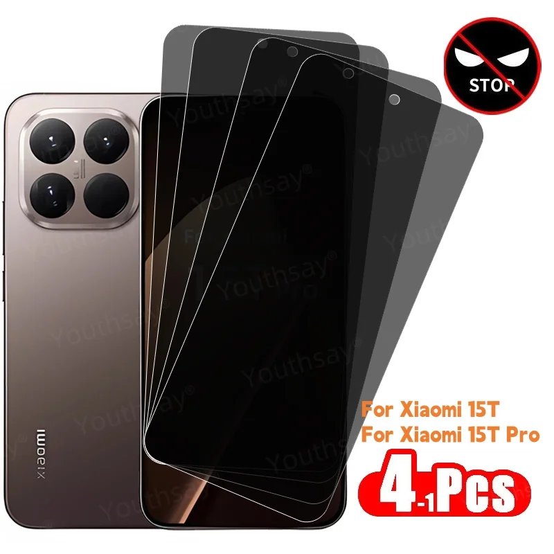 For Xiaomi 15T Privacy Screen Protector Tempered Glass Anti-spy Glass Mi 15T Protective Phone Anti Peeping Film Xiaomi 15T Pro