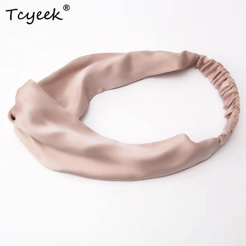 

Tcyeek 19MM 100% Mulberry Silk Headband Fashion Real Silk Headbands Exquisite Smooth Hair Care Multiple Colors Solid 2026