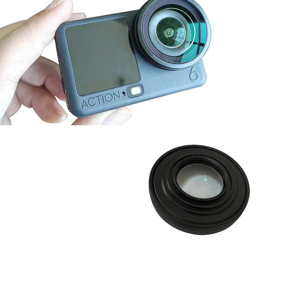 Picture 4: 185° Wide Angle Lens for DJI Osmo Action 6, HD Optical Glass Dual-Layer Coating Action Camera Lens, Threaded Mount Lens Filter