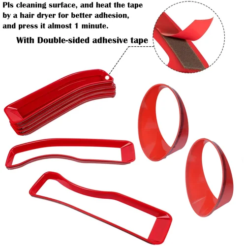 Imagen 2 del producto Insertos de rejilla delantera, cubiertas de bisel de faro de parrilla, embellecedor adhesivo para Jeep Wrangler JL 2018-2023 Sport/Sport S