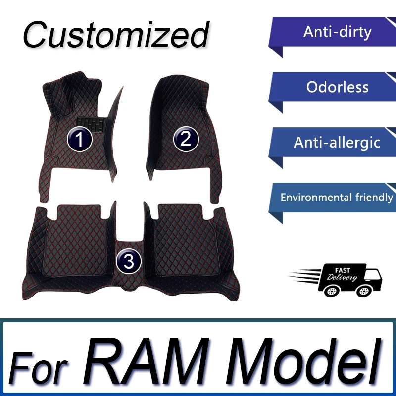 High quality Car Floor Mats For RAM 1500 2500 Car Accessories 2022 2023