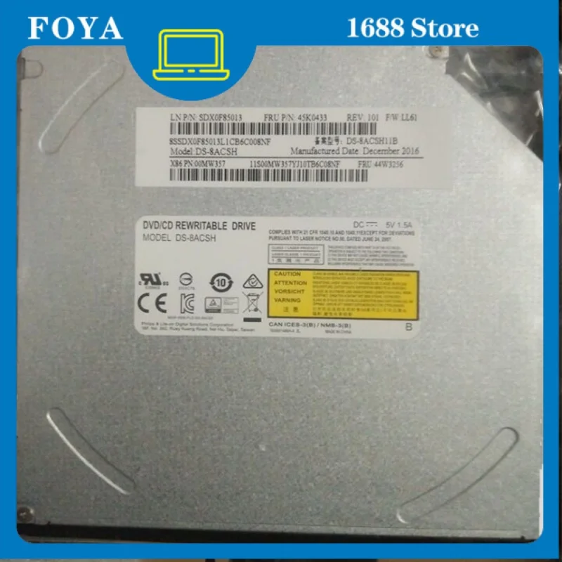 New original notebook built-in DVD burn CD drive model: DS-8ACSH for all brands of notebooks