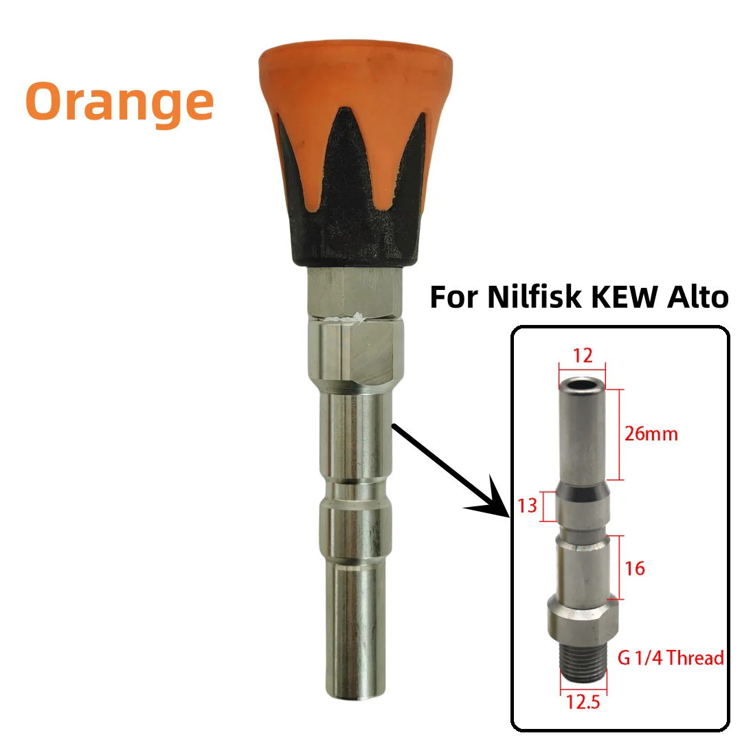 Drision High Pressure Premium Spray Nozzle Tips With Color Nozzle Holder Rubber Protector For Nilfisk KEW Alto Car Washer