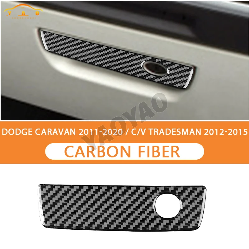 

Carbon Fiber Glove box handle Car Interior Accessories Decorative Sticker For Dodge Grand Caravan 2011-20 For CV Tradesman 12-15