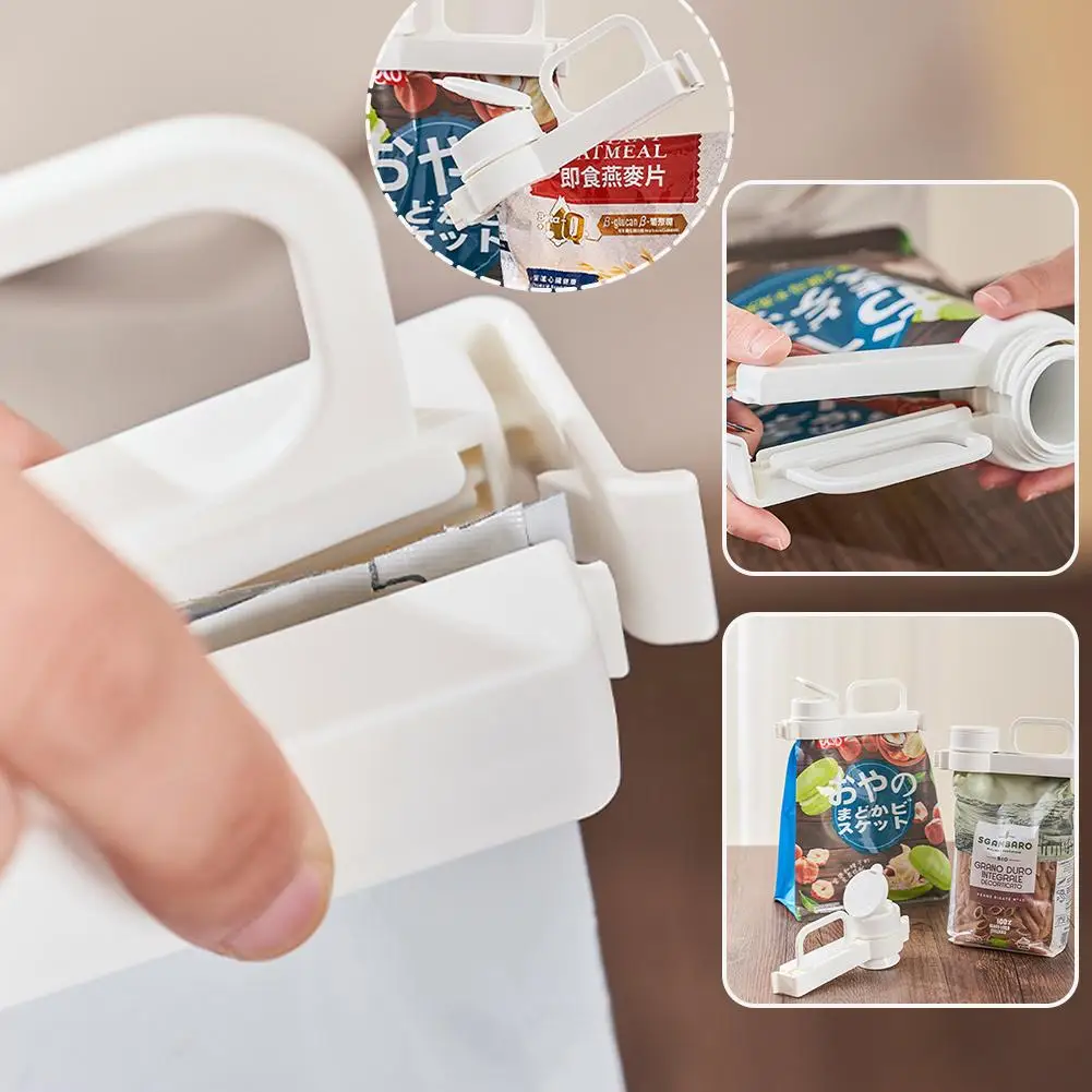 Chip Bag Closure Clips With Lid Snack Sealing Clip Sealing Clip For Oct Beans Plastic Lid Sealer Clip With Pour Spouts For E2n5