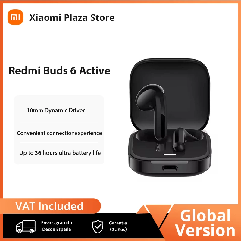 Xiaomi Redmi buds 6 Active 30 Hours long battery life Clear voice call Comfortable to wear earphones